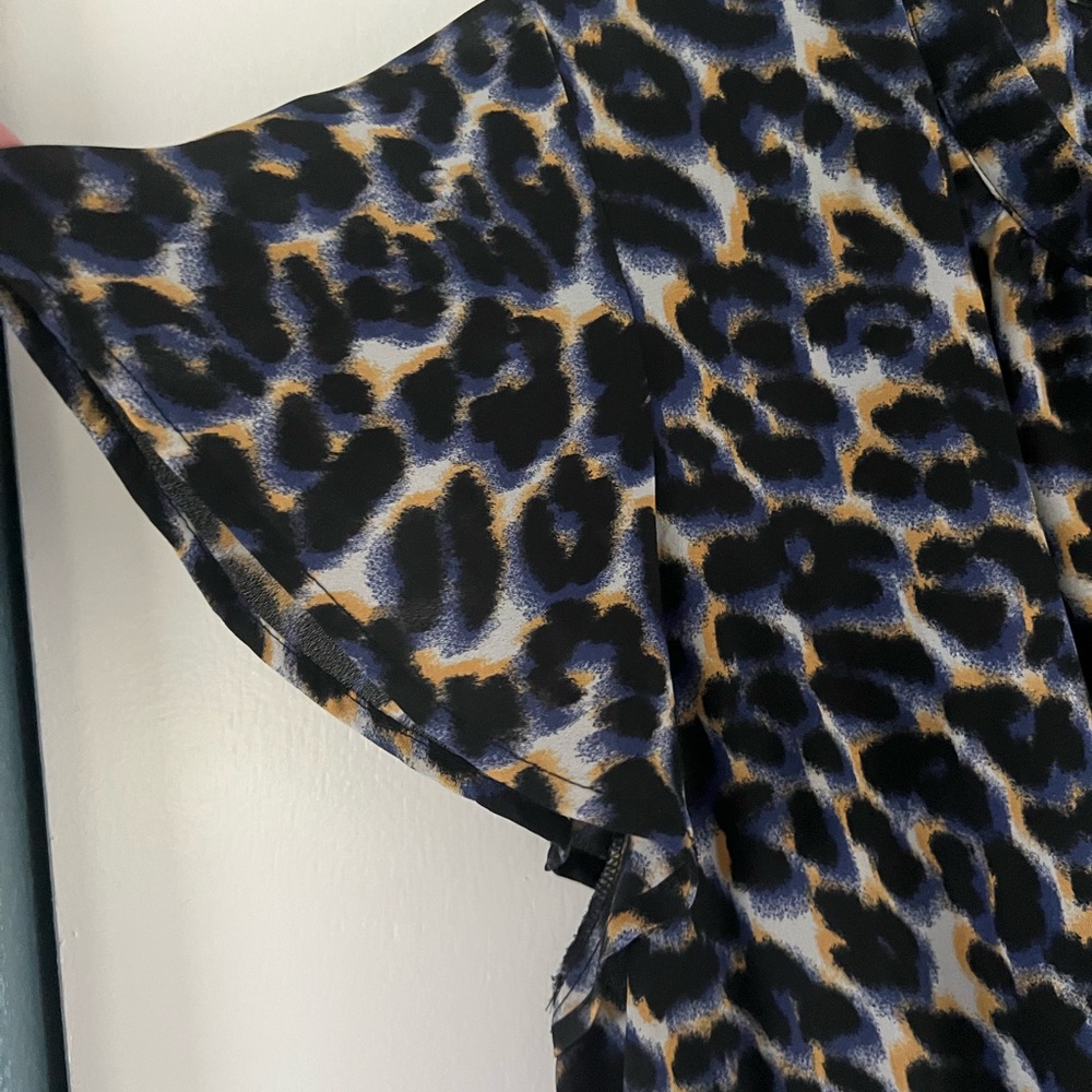 Leopard Print Dress with V-Neck and Lined bottom - Size 2X